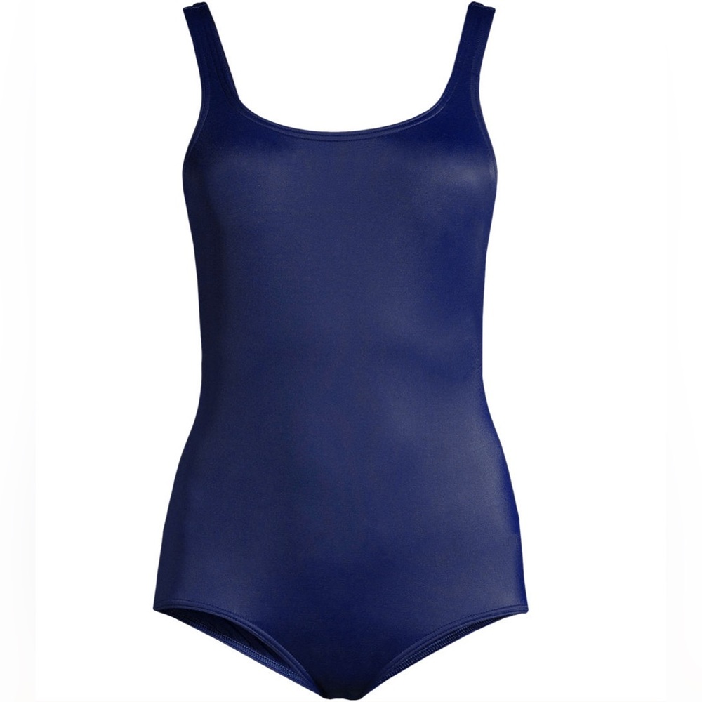 Women's Plus Size Long Tugless Low Leg One Piece Swimsuit 24W